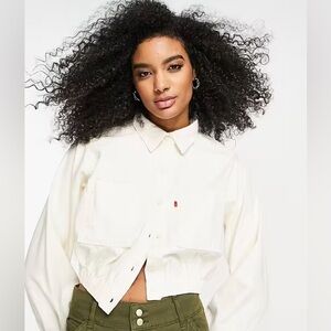 NWT Levi's Western Jax Cinched Cropped Denim Shirt - Women’s Size XL